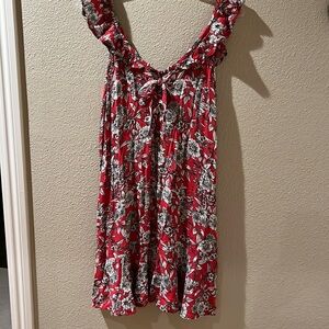 AEO Red/White Floral Sundress